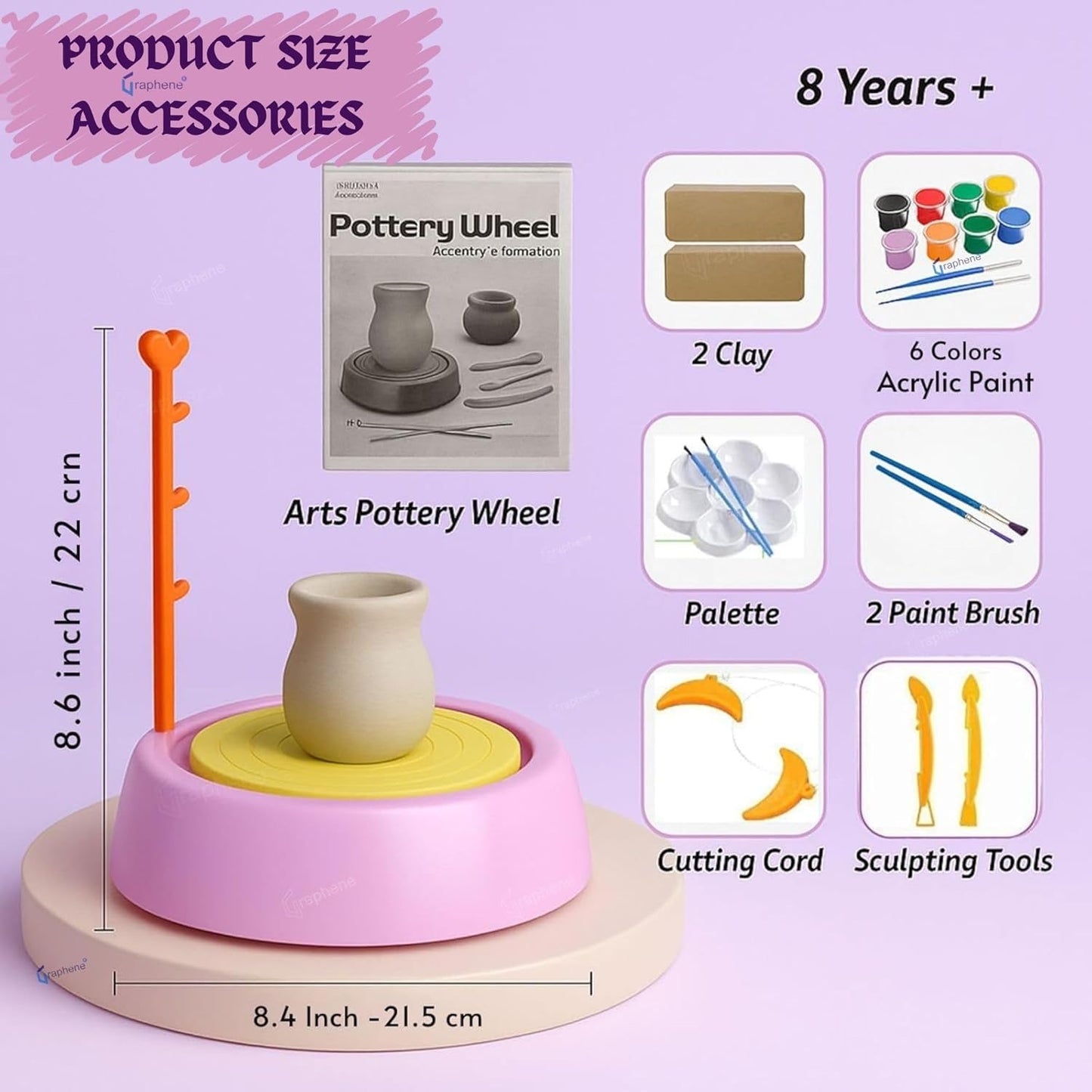 Kids Pottery Wheel Kit Battery Operated